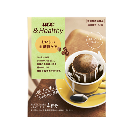 UCC ＆Healthy おいしい血糖値ケア ワンドリップコーヒー  4P