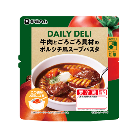 伊藤ハム DAILYDELI 具材ごろごろボルシチ風スープパスタ  150g