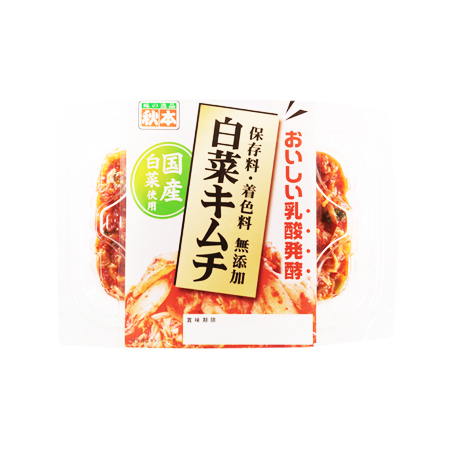 秋本食品 保存料着色料無添加白菜キムチ  250g