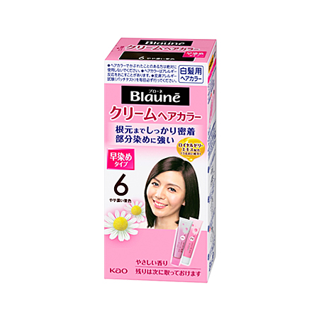 ブローネ クリームヘアカラー(早染めタイプ) 6 やや濃い栗色 1組