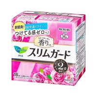 ロリエ スリムガード スイートローズの香り 特に多い昼用 羽つき25cm 18個