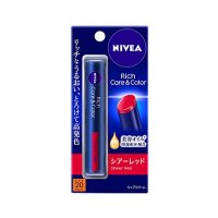 花王 ニベア リッチケア&カラーリップ シアーレッド 2g