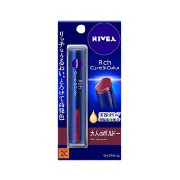 花王 ニベア リッチケア&カラーリップ ボルドー 2g