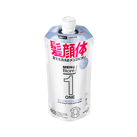花王 メンズビオレ ONE オールインワン全身洗浄料 フルーティーサボンの香り つめかえ 340ml