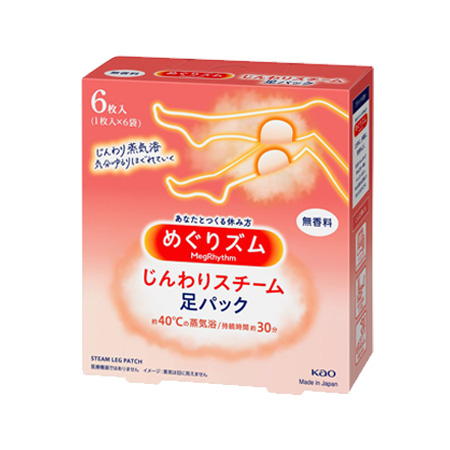 [え]めぐリズム じんわりスチーム足パック　６枚入