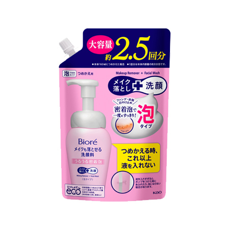 ビオレ メイクも落とせる洗顔料 うるうる密着泡 つめかえ 大 330ml