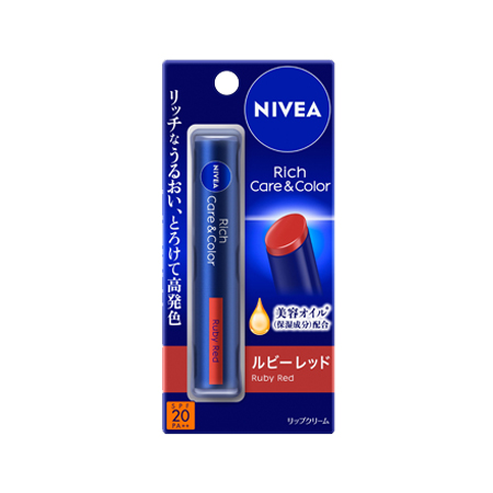 ニベア リッチケア＆カラーリップ ルビーレッド 2g