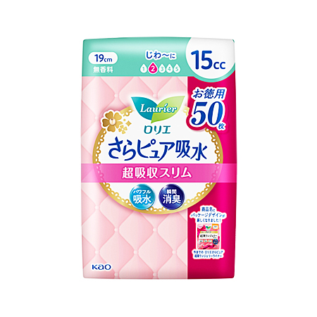 花王 ロリエ さらピュア吸水 超吸収スリム 15cc 50枚