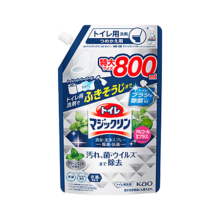 花王 トイレマジックリン消臭洗浄スプレー 除菌・抗菌 つめかえ大 800ml