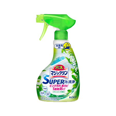 花王 バスマジックリンSUPER泡洗浄 グリーンハーブ 本体 350ml