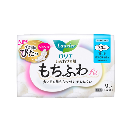 ロリエ しあわせ素肌 もちふわfit 特別心配な昼用 羽つき 30cm 9個