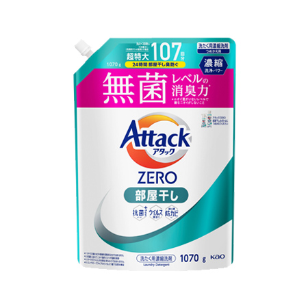 [え]アタックZERO 部屋干し つめかえ 大 1070g