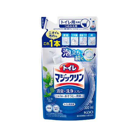 トイレマジックリン 消臭・洗浄スプレー ミントの香り つめかえ 300ml