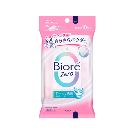 ビオレZero さらさらパウダーシート やさしいせっけんの香り 10枚