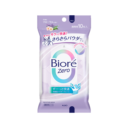 ビオレZero さらさらパウダーシート 可憐なフローラルの香り 10枚