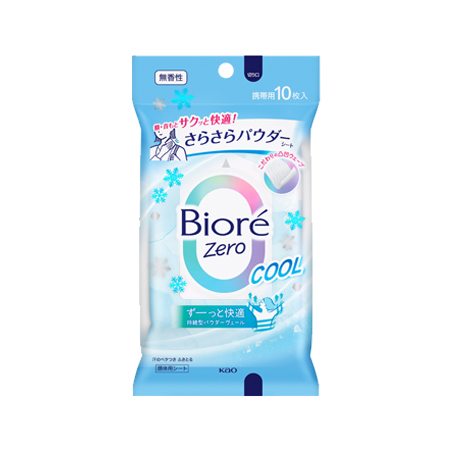 ビオレZero さらさらパウダーシート クール無香性 10枚