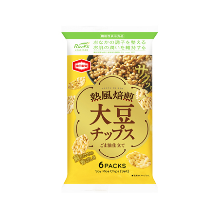 亀田 熱風焙煎大豆チップス  54g