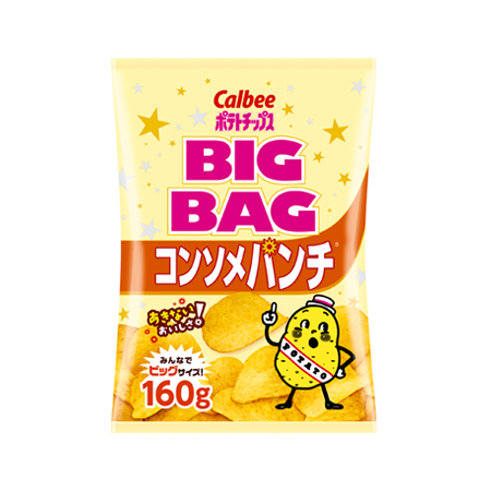 カルビー ビッグバッグポテトチップスコンソメパンチ   160g