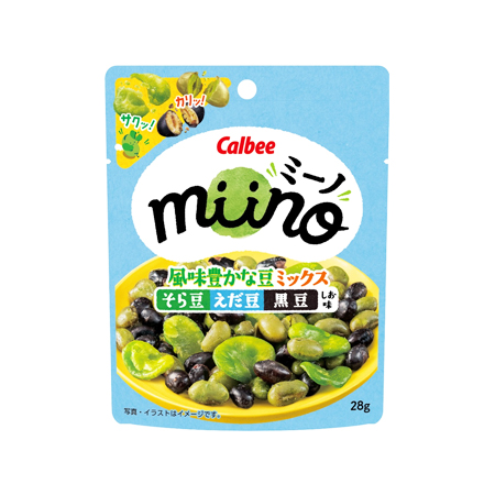 カルビー miino 風味豊かミックス そらえだ黒しお  28g