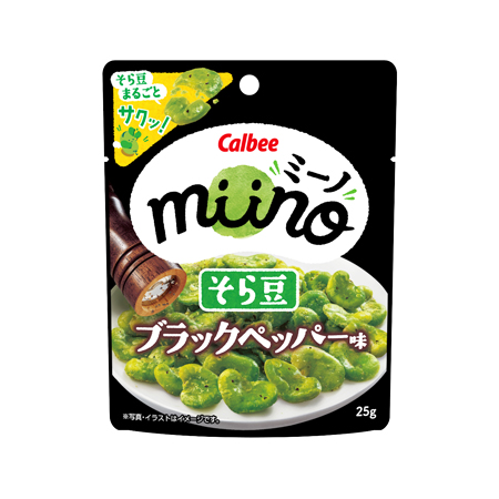カルビー ｍｉｉｎｏそら豆 ブラックペッパー味  25g