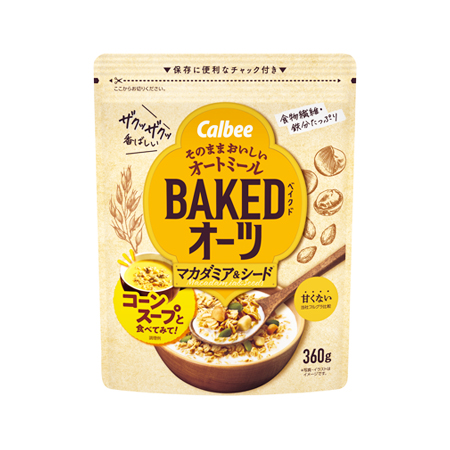 カルビー ベイクドオーツ マカダミア&シード  360g