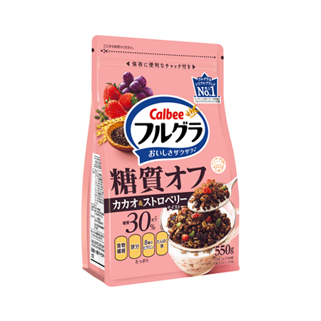 カルビー フルグラ糖質オフ カカオ＆ストロベリーテイスト 550g