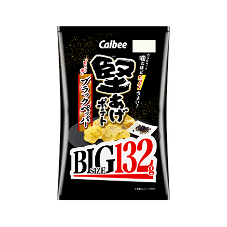 カルビー 堅あげブラックペッパーBIG  132g