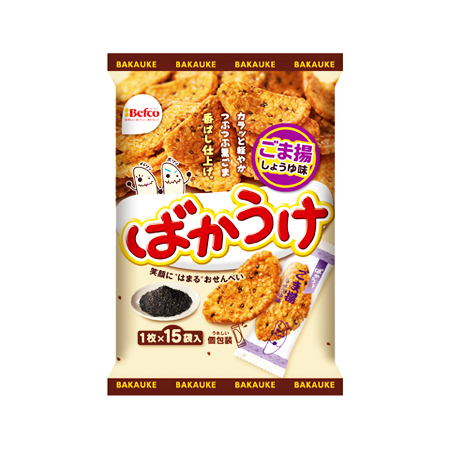 栗山米菓 ばかうけ ごま揚しょうゆ  15枚入