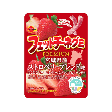 ブルボン フェットチーネグミPREMIUM 宮城県産ストロベリーブレンド味　50g