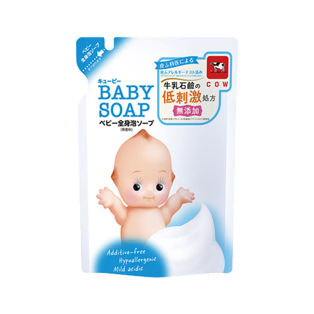 牛乳石鹸 キューピー 全身べビーソープ 泡タイプ つめかえ 350ml