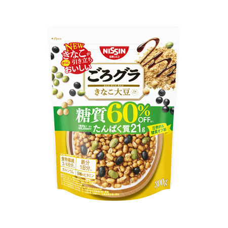日清シスコ ごろグラ 糖質60％オフ きなこ大豆  300g