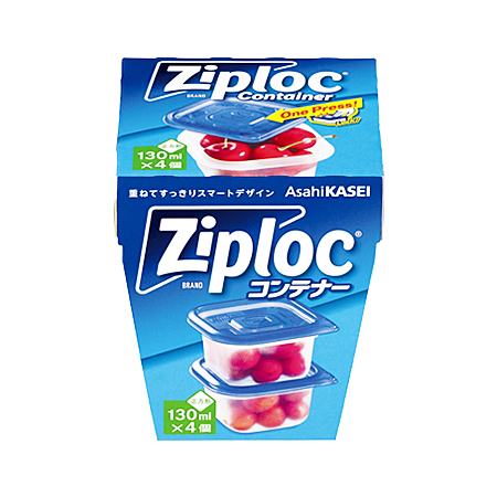 ジップロック コンテナー 正方形 130ml 4個入