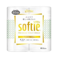 [う][C]【香りなし】クリネックス ソフティ ホワイト ダブル 4ロール