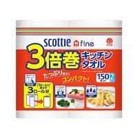 スコッティファイン 3倍巻キッチンタオル 150カット×2ロール