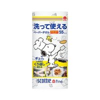 [え][D]スコッティ ファイン 洗って使えるペーパータオル スヌーピー 55カット×1ロール