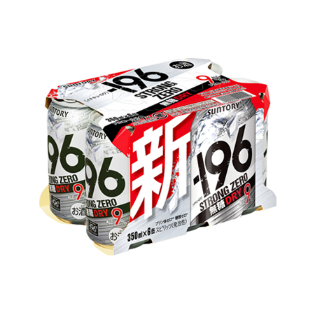 サントリー -196ストロングゼロ 無糖ドライ  350ml 6缶