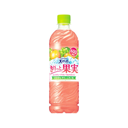 サントリー 天然水 きりっと果実 ピンクグレープフルーツ＆マスカット  600ml