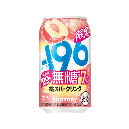 サントリー －196無糖桃スパークリングALC.7%  350ml
