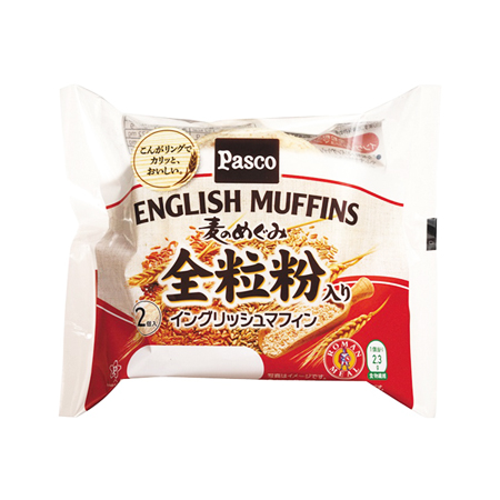 パスコ 麦のめぐみ 全粒粉入りイングリッシュマフィン  2個入