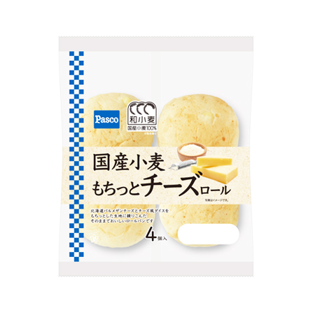 パスコ 国産小麦 もちっとチーズロール  4個入