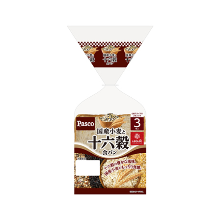 パスコ 国産小麦と十六穀食パン   3枚入
