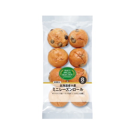 パスコ 北海道産小麦 ミニレーズンロール  8個入