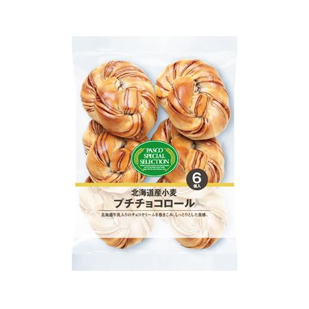 パスコ 北海道産小麦 プチチョコロール  6個入