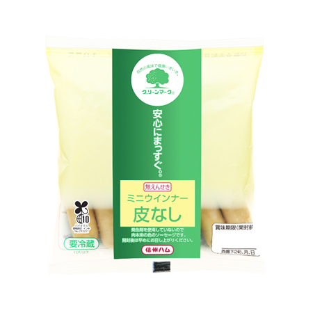 信州ハム グリーンマーク 皮なしミニウィンナー 82g