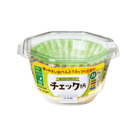東洋アルミ おべんとうカップ チェック柄 Ｍ 72枚