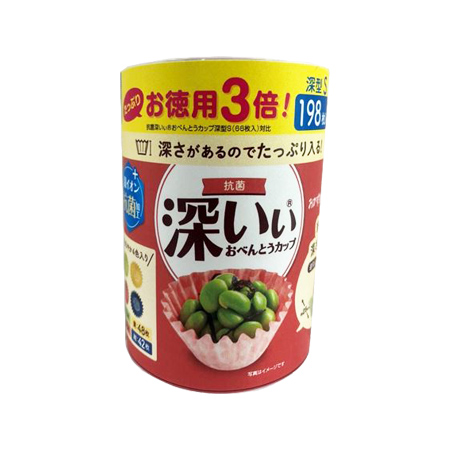 お徳用3倍 抗菌深いぃ おべんとうカップ 深型S 4色 198枚