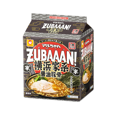 マルちゃんZUBAAAN！横浜家系醤油豚骨 　3食
