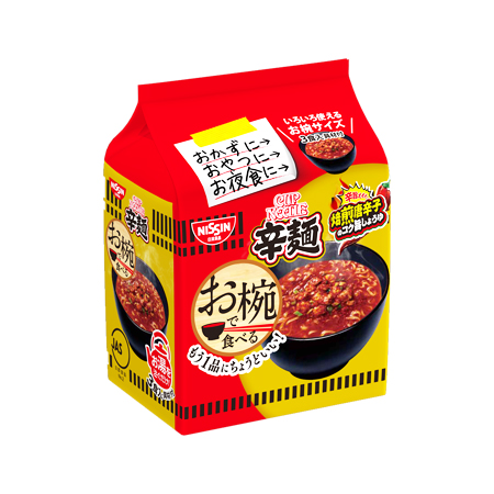 日清 お椀で食べるカップヌードル辛麺  3食