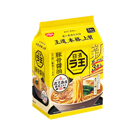 日清 ラ王 豚骨醤油  3食入