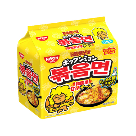 日清焼そば ポックンミョン 韓国風甘辛チーズ  5食入